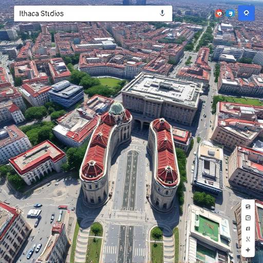 Captura de pantalla del mapa de Google Maps mostrando la ubicación de Ítaca Studios en Madrid.